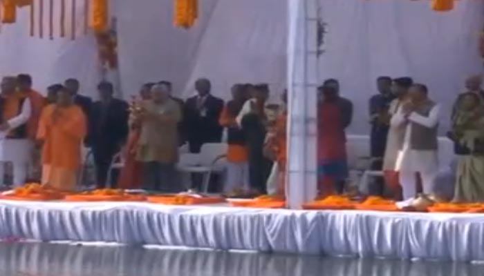 कुंभ में पहुंचे राष्ट्रपति रामनाथ कोविंद, संगम के किनारे की पूजा और गंगा आरती
