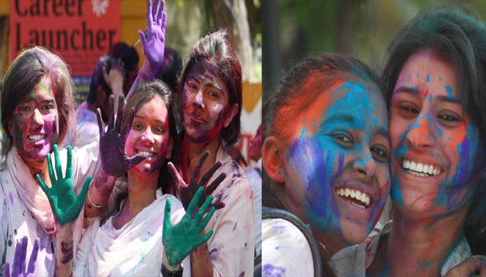 सखी री आयो होली का त्यौहार: देखें रंग में सराबोर हुई छात्राओं ने कैसे की मस्ती