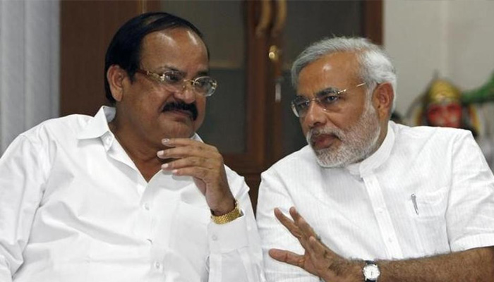 प्रधानमंत्री मोदी ने उपराष्ट्रपति एम वेंकैया नायडू से मुलाकात की