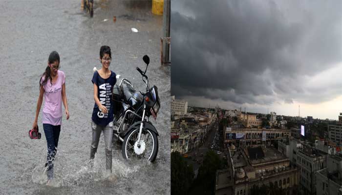 राजधानी लखनऊ के ऊपर छाए काले बादल, कुछ ही देर में हुई अच्छी बारिश