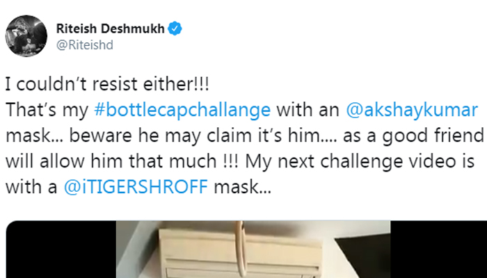 #BottleCapChallenge को लेकर Akshay Kumar से क्या बोले Riteish Deshmukh