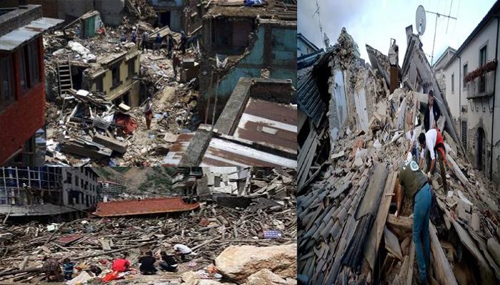 भूकंप से थर्राया देश: अभी-अभी घरों से निकले लोग, हिलने लगीं इमारतें