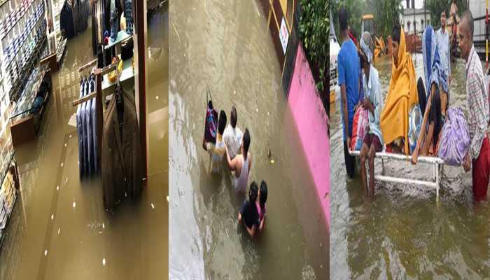 भीषण बारिश से तबाही, मंत्रियों के घर, अस्पताल चारों तरफ पानी ही पानी, चल रही नाव