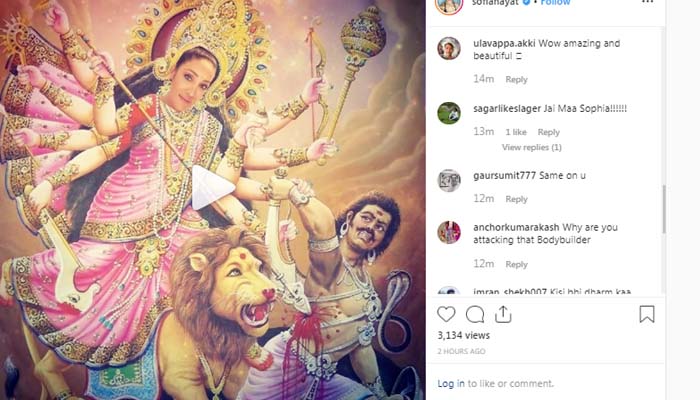 सोफिया ने वीडियो पोस्ट कर खुद को बताया मां दुर्गा का अवतार, ट्रोलर्स ने दिया ये जवाब