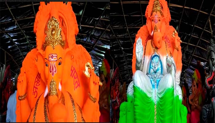 गणपति बप्पा मोरया: तिरंगे के रंग में गणेश प्रतिमाएं, दे रही ऐसा संदेश