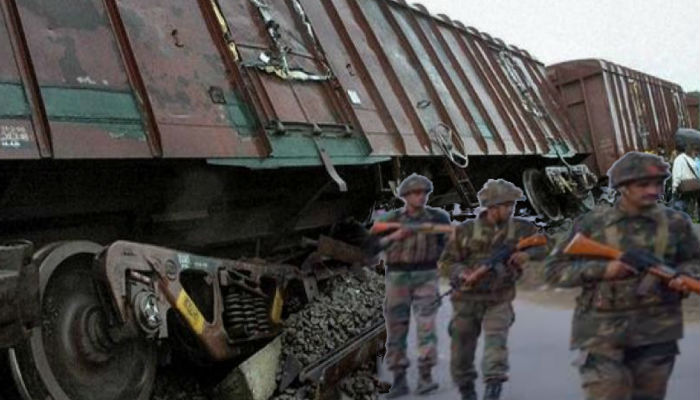 ट्रेन हादसे से मचा हड़कंप, इंडियन आर्मी ने पूरे इलाके को घेरा