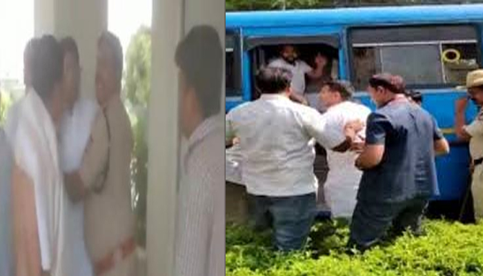 सियासी हलचल: कमलनाथ के मंत्रियों से पुलिस की हाथापाई, गए थे विधायकों... VIDEO