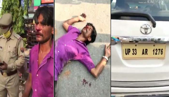सपा के पूर्व मंत्री के गनर ने रिक्शा चालक को पीटकर किया लहूलुहान, वीडियो वायरल