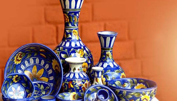 Blue pottery