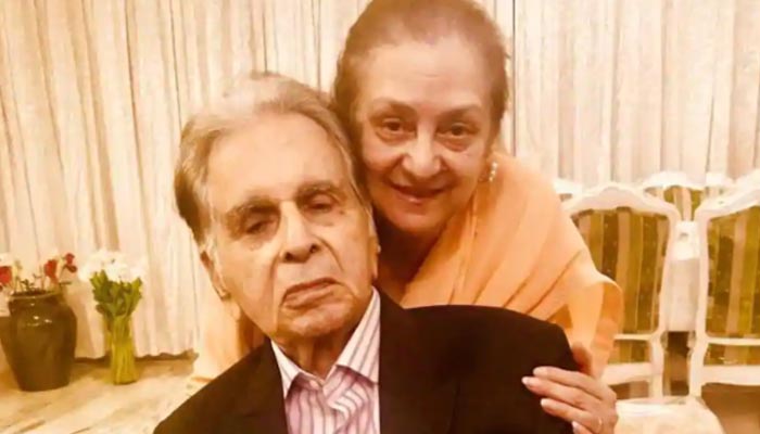 Actor Dilip Kumar and his wife Saira Banu