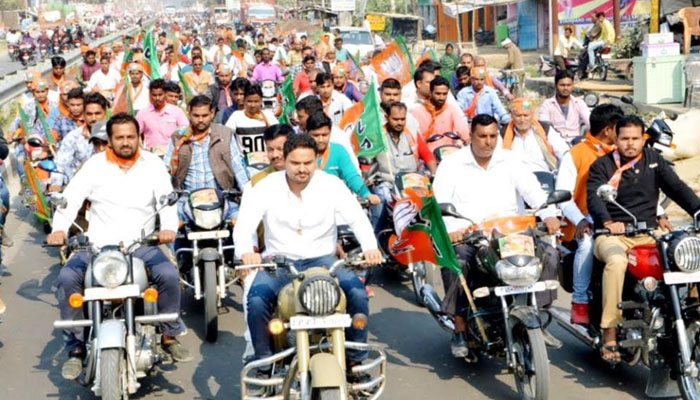 MLA Prateek Bhushan Singh bike railly