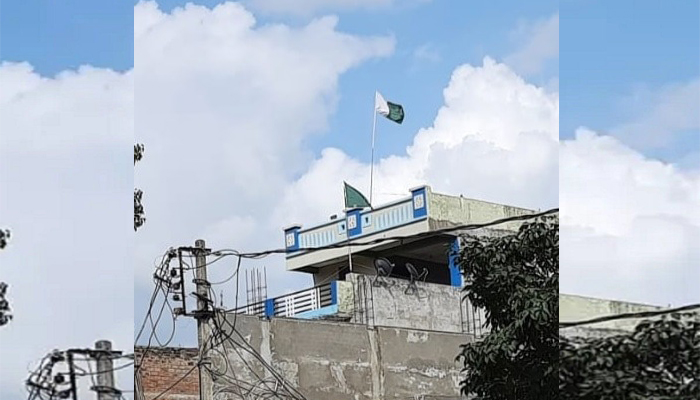 Pakistani Flag at house in Dewas