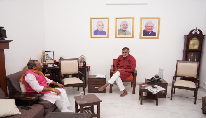 Sunil Bharala Met Cabinate Minister Prahalad Singh Patel 