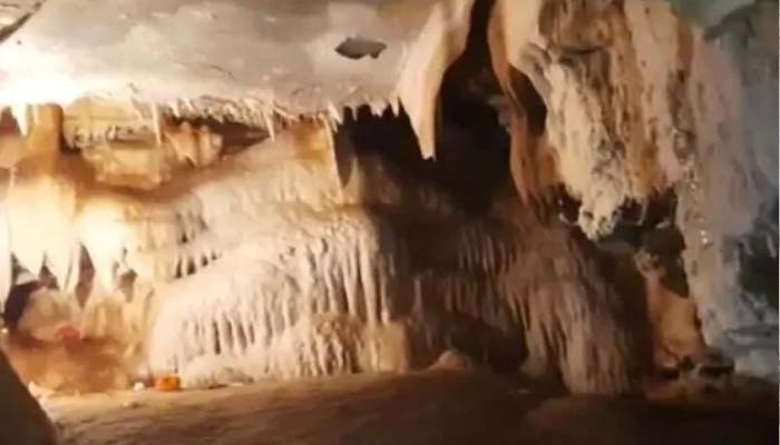 Mysterious cave found in excavation near Devi temple, water stream ...