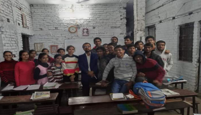 RK Srivastava With Students