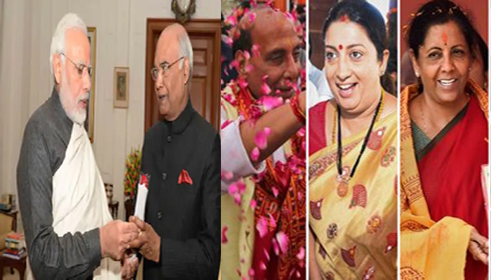 pm modi rajnath ram nath Nirmala Sitharaman, Smriti Irani