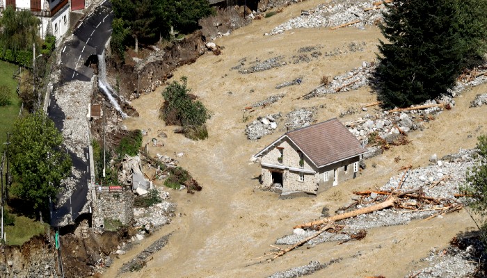 weather Update heavy rainfall caused severe flooding in france Italy many people missing