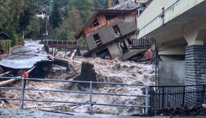 weather Update heavy rainfall caused severe flooding in france Italy many people missing
