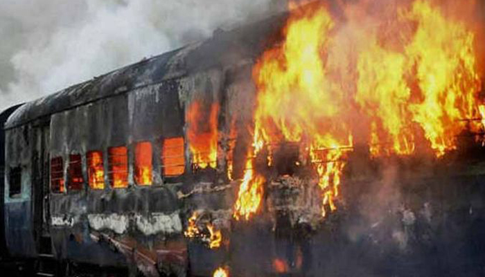 Fire in Train