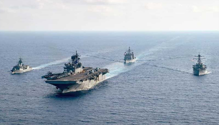 चीन की अब खैर नहीं, हिन्द महासागर में उतरी चार देशों की नौसेना, युद्धपोत भी तैनात