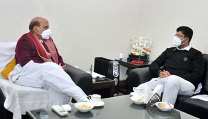 dushyant choutala met rajnath singh