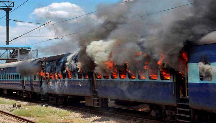 FIRE CAUGHT IN TRAIN