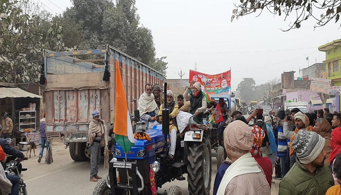 Tractor rally in Ballia