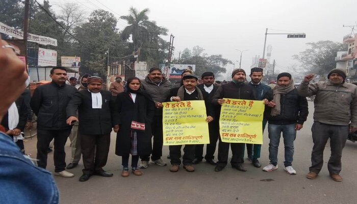 सीतापुर: किसानों के समर्थन में जागरुक नागरिक, किया जोरदार प्रदर्शन