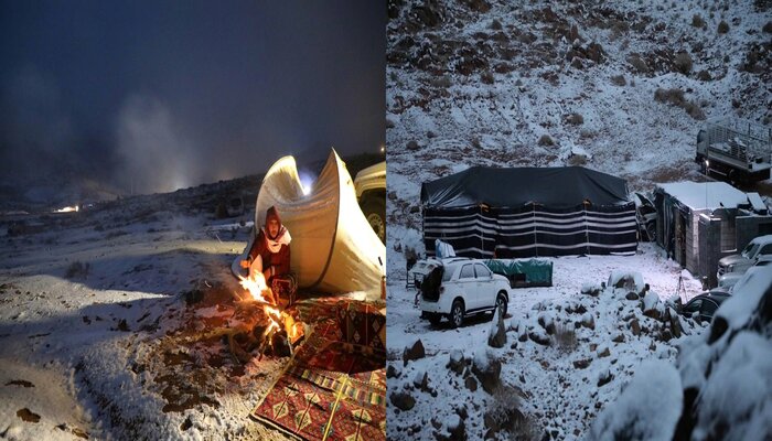 रेगिस्तान में Snowfall: सफ़ेद बर्फ ने ढकी इन देशों की रेत, पर्यटकों की उमड़ी भीड़
