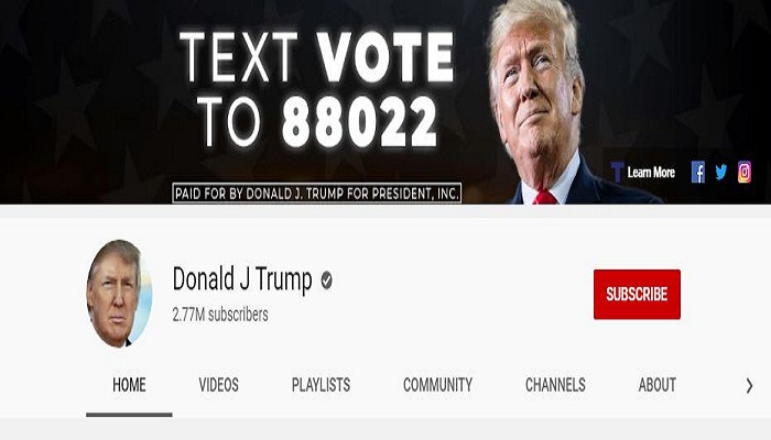 trump youtube channel