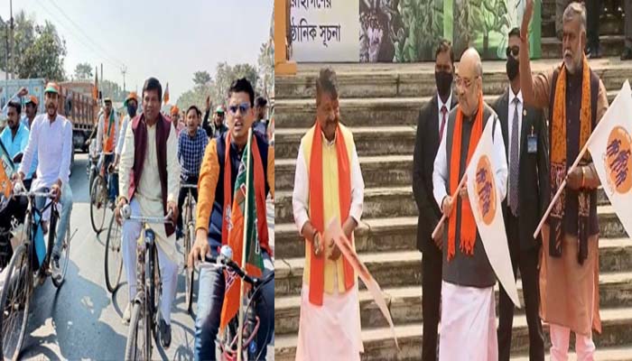 बंगाल: गृहमंत्री शाह ने इन तीन महान हस्तियों के नाम पर आज साइकिल यात्रा को किया रवाना