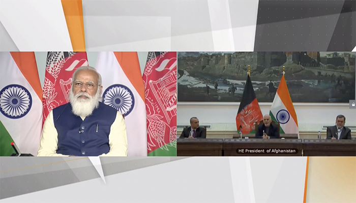 शिखर सम्मेलन-स्तरीय वार्ता: अफगानिस्तान के राष्ट्रपति गनी के साथ समझौता, पीएम मोदी कर रहे संबोधन