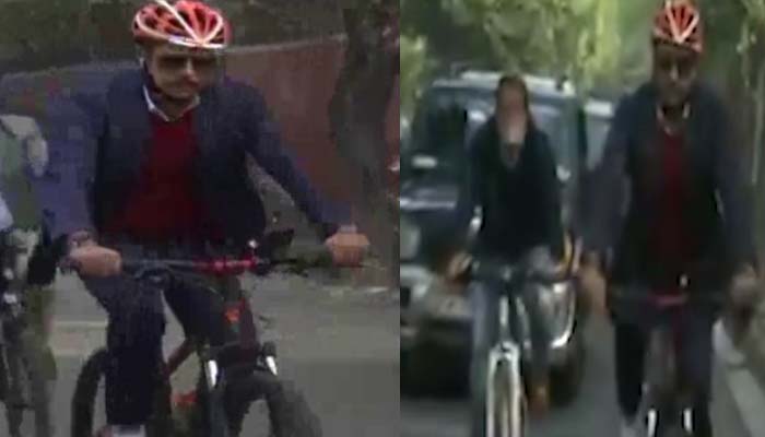 पेट्रोल-डीजल ने रुलाया: विरोध में उतरी कांग्रेस, साइकिल से ऑफिस पहुंचे रॉबर्ट वाड्रा