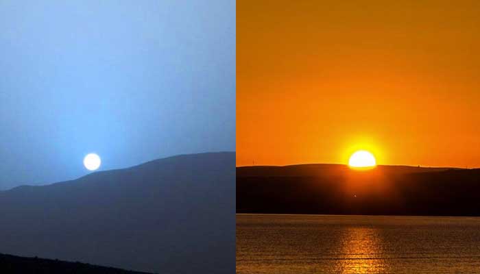 मंगल ग्रह पर ऐसा सूर्यास्त नहीं देखा होगा आपने, नासा ने शेयर की ये तस्वीर