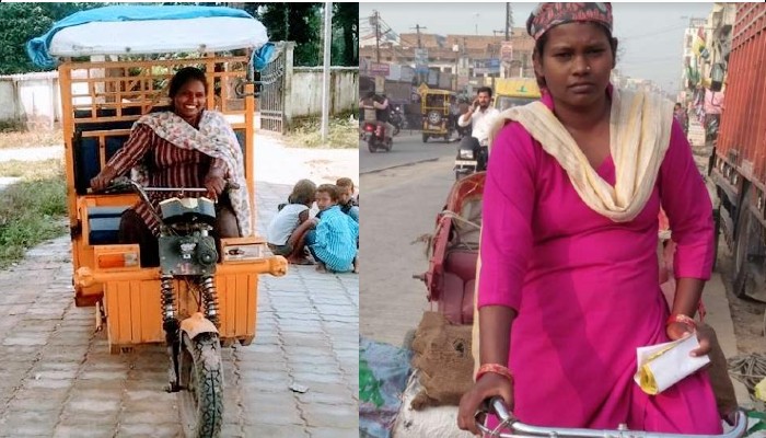 आत्म निर्भरता की मिसाल: पहले रिक्शा खींचा अब चला रहीं ई रिक्शा, कौन हैं पूनम ?