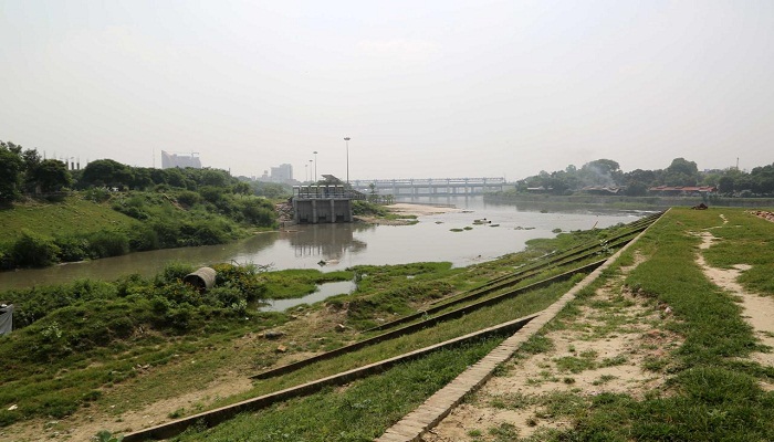 लखनऊ : गोमती नदी जलकुंभी से पटी, नाले के पानी से हो रही प्रदूषित