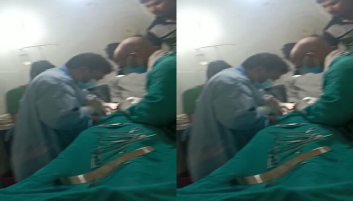 सरकारी डॉक्टर निजी अस्पताल में कर रहे सर्जरी, वीडियो हुआ वायरल