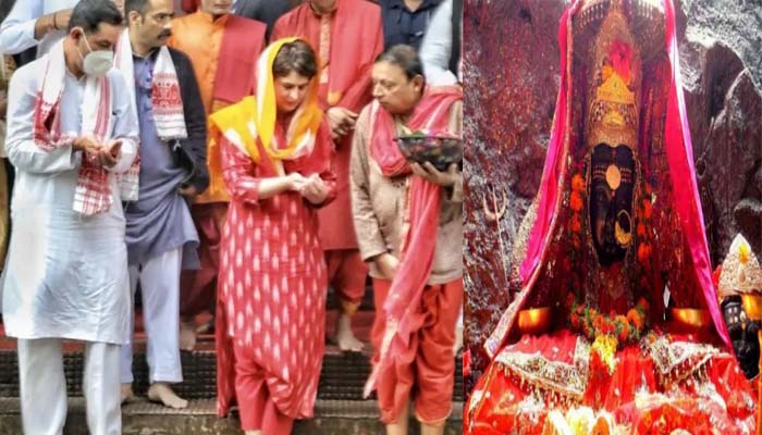 चुनावी मिशन: असम दौरे पर प्रियंका गांधी, कामाख्या देवी मंदिर में की पूजा