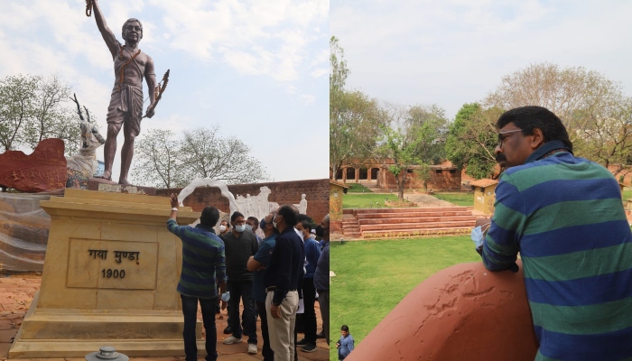 रांची: भगवान बिरसा मुंडा स्मृति पार्क ले रहा आकार, मुख्यमंत्री ने किया निरीक्षण